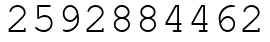 Число 2592884462.