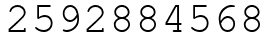 Число 2592884568.