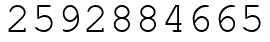 Число 2592884665.