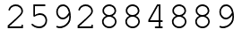 Число 2592884889.