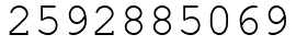 Число 2592885069.