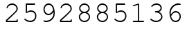 Число 2592885136.