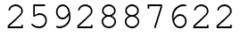 Число 2592887622.