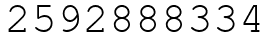 Число 2592888334.