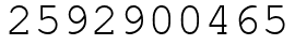 Число 2592900465.