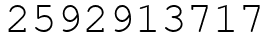 Число 2592913717.