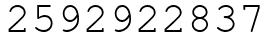 Число 2592922837.