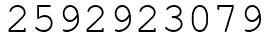 Число 2592923079.