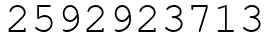 Число 2592923713.