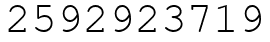 Число 2592923719.