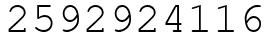Число 2592924116.