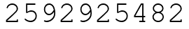 Число 2592925482.