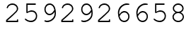 Число 2592926658.