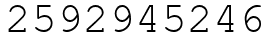 Число 2592945246.