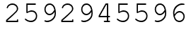 Число 2592945596.