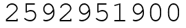 Число 2592951900.