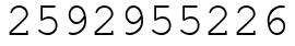 Число 2592955226.