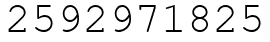 Число 2592971825.