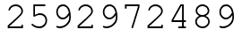 Число 2592972489.