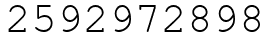 Число 2592972898.
