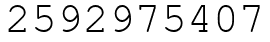 Число 2592975407.