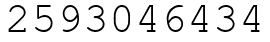 Число 2593046434.