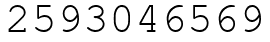 Число 2593046569.