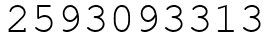Число 2593093313.