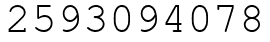 Число 2593094078.