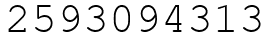 Число 2593094313.