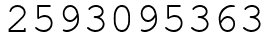 Число 2593095363.