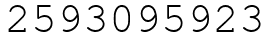 Число 2593095923.