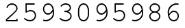 Число 2593095986.