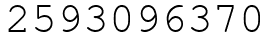 Число 2593096370.