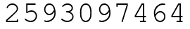 Число 2593097464.