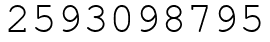 Число 2593098795.
