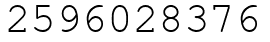 Число 2596028376.