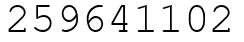 Число 259641102.