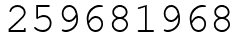 Число 259681968.
