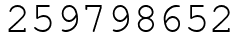 Число 259798652.