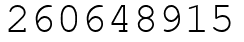 Число 260648915.