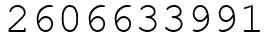 Число 2606633991.