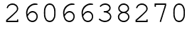Число 2606638270.