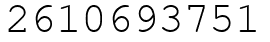 Число 2610693751.