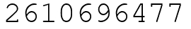 Число 2610696477.