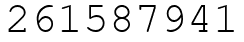 Число 261587941.