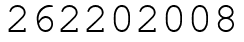 Число 262202008.