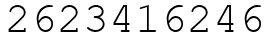 Число 2623416246.