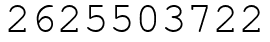 Число 2625503722.