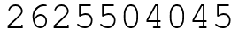 Число 2625504045.